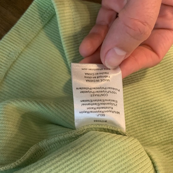 🍁Dolan sheer puff sleeve ribbed blouse, size XS - Picture 5 of 6